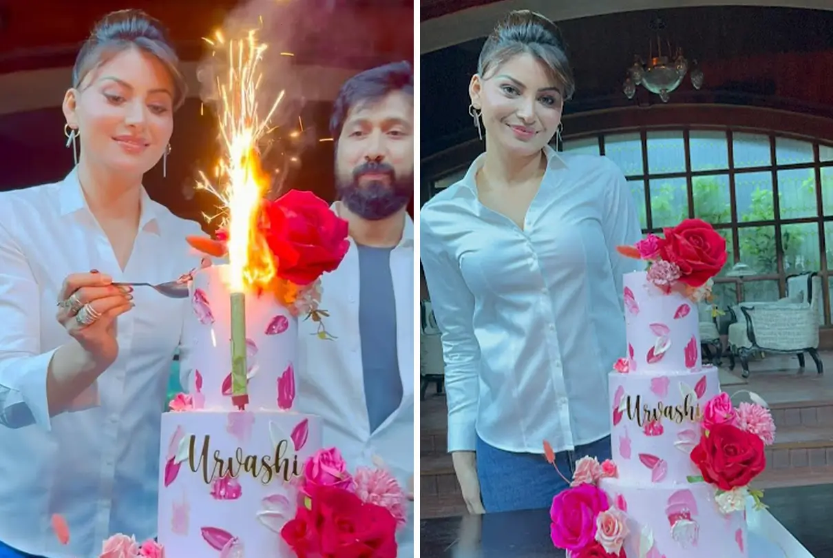 Urvashi Rautela Celebrates Pre-Birthday Party on Nbk109 Set With a Rs 25 Lakh Royal Cake