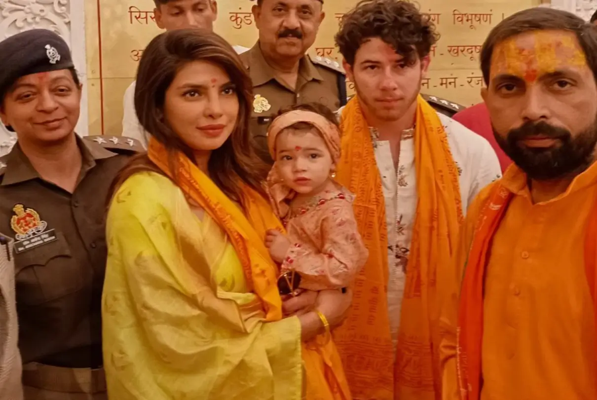 Priyanka Chopra-Nick Jonas Along With Their Daughter Malti Marie Seeks Blessings at Ram Mandir, Ayodhya