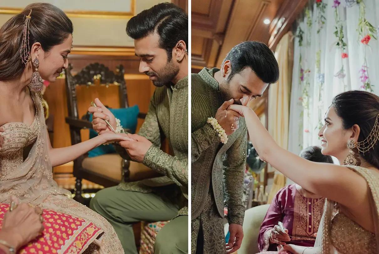 Pulkit-kriti Wedding: Pulkit Samrat Applies Mehendi on Kriti Kharbanda's Hand, Kisses Her in New Mehendi Ceremony Photos