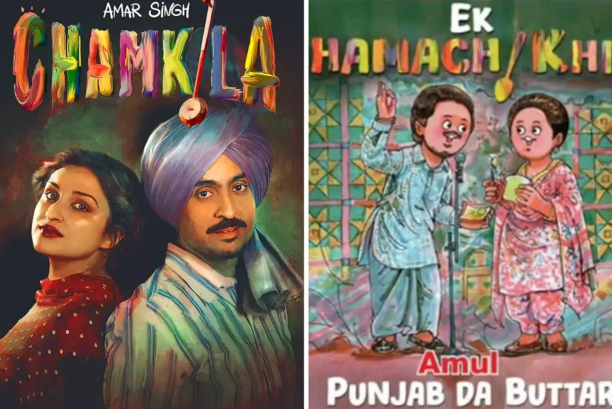 Amul Drops Doodle Inspired by Diljit Dosanjh and Parineeti Chopra Starrer Chamkila; Fans Are in Love