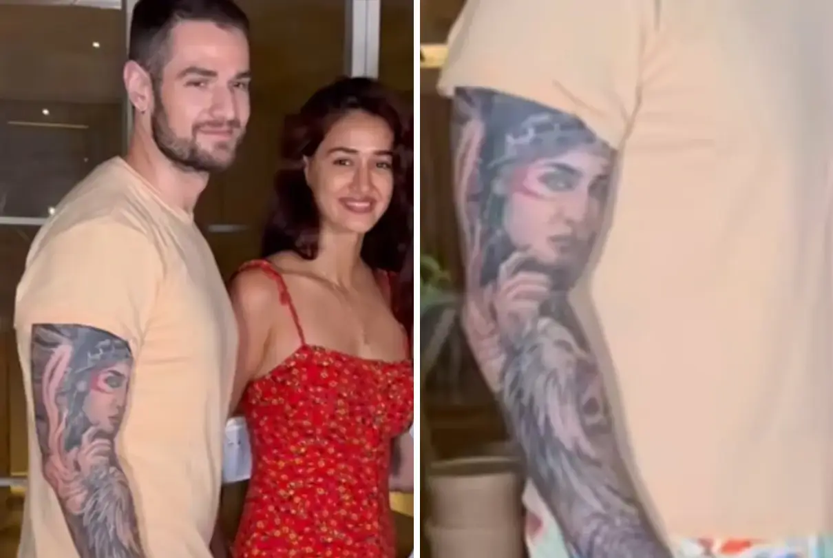 Disha Patani's and Her Rumoured Boyfriend Aleksandar Spotted; Alex Flaunts Disha's Face's Tatoo on His Hand