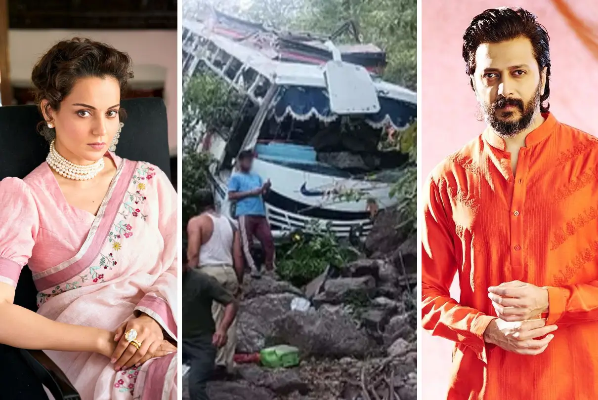 Reasi Bus Terror Attack: Kangana Ranaut, Riteish Deshmukh, and Others Condemn the Atrocity as Horrifying Visuals of the 'cowardly Terrorist Attack' on Pilgrims Goes Viral! Read More to Get All the Details!