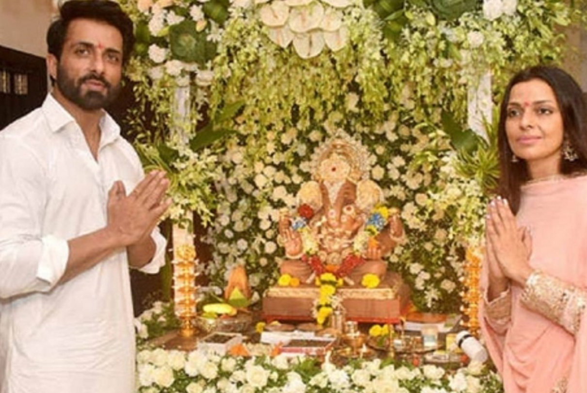 Actor Sonu Sood Asks To Celebrate Ganesh Chaturthi In A Eco friendly Way Says We should not forget our environment Report